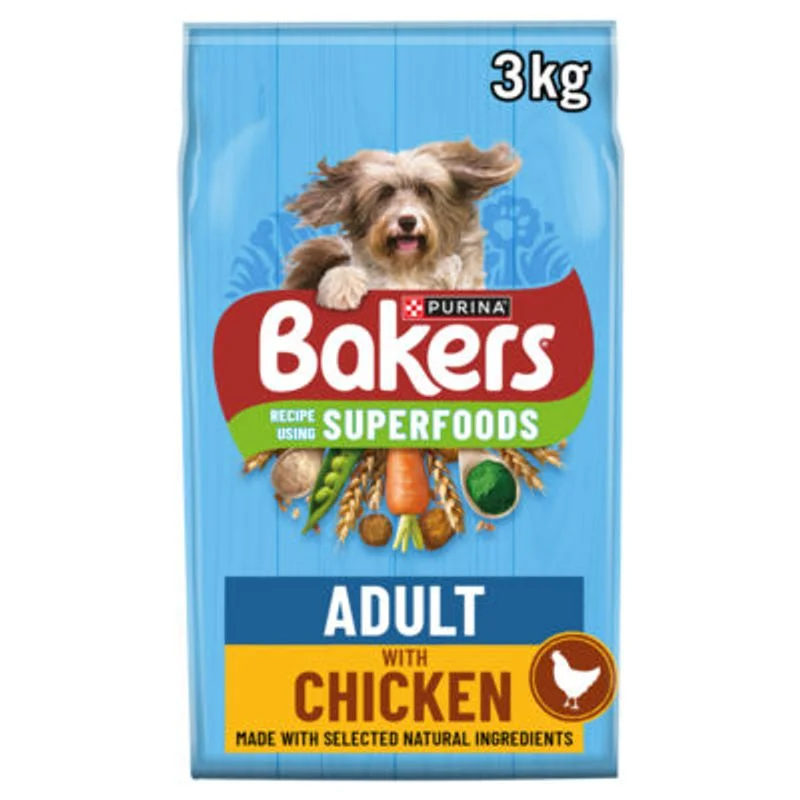 BAKERS Senior Chicken with Vegetables Dry Dog Food 2.85kg